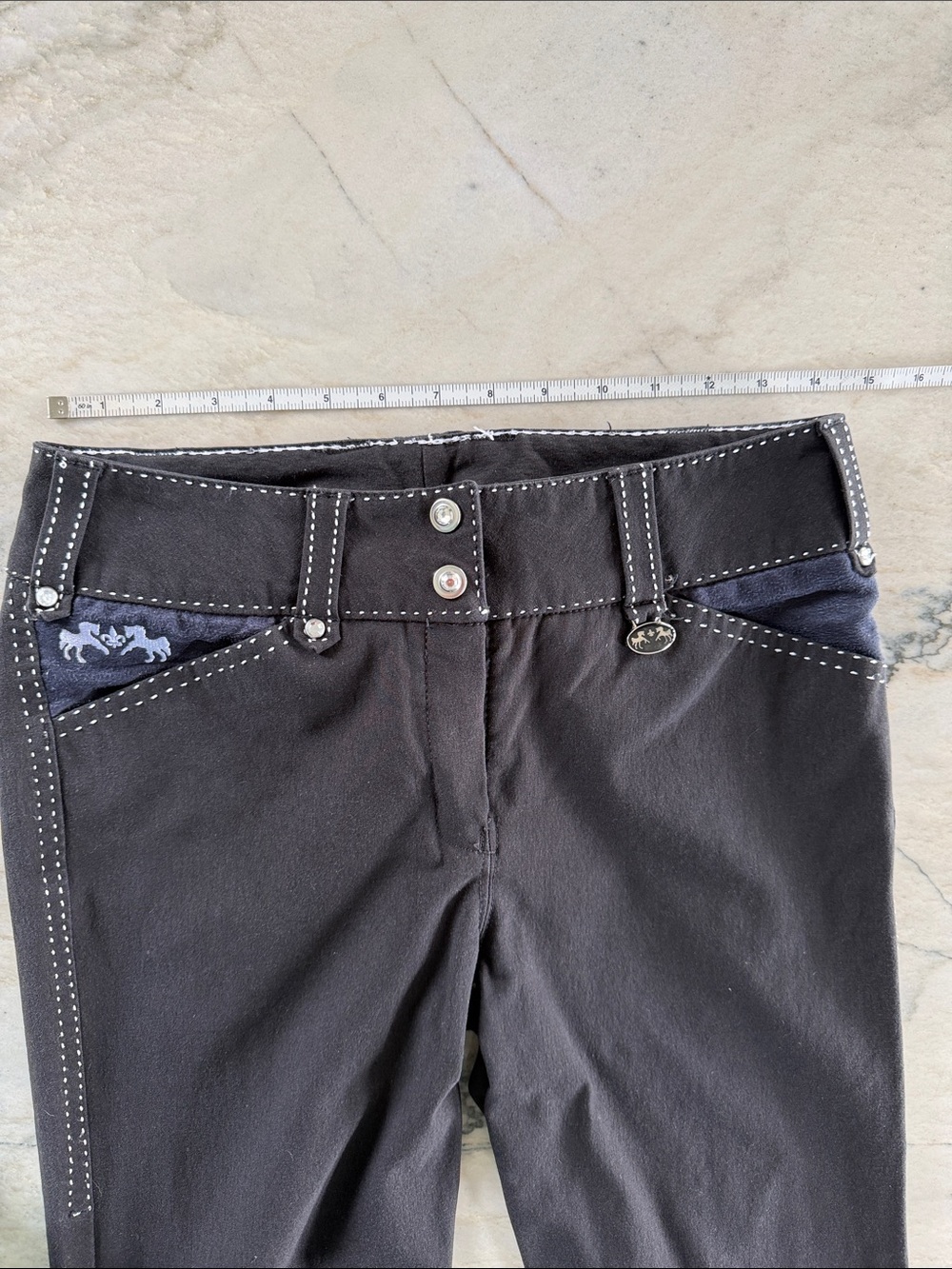 Equine Coture Black Riding Breeches - Picture 14 of 14